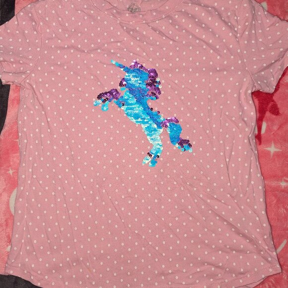 Pink unicorn tee shirt - Picture 1 of 3